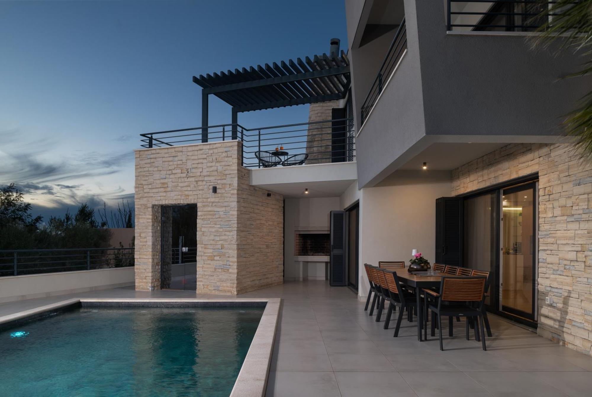 Villa Roca With Heated Pool And Sauna Privlaka  Eksteriør bilde